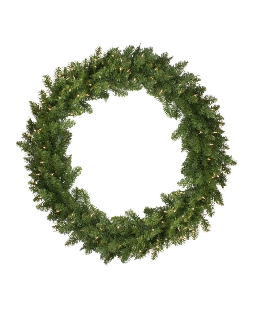 Northlight Pre-Lit Eastern Pine Artificial Christmas Wreath-Clear Lights