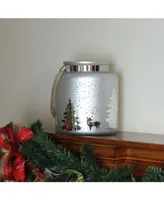 Northlight Tree Silhouette Mercury Glass Christmas Pillar Candle Holder