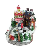 Northlight Animated Victorian Street Ice Skating Winter Scene Christmas Music Box