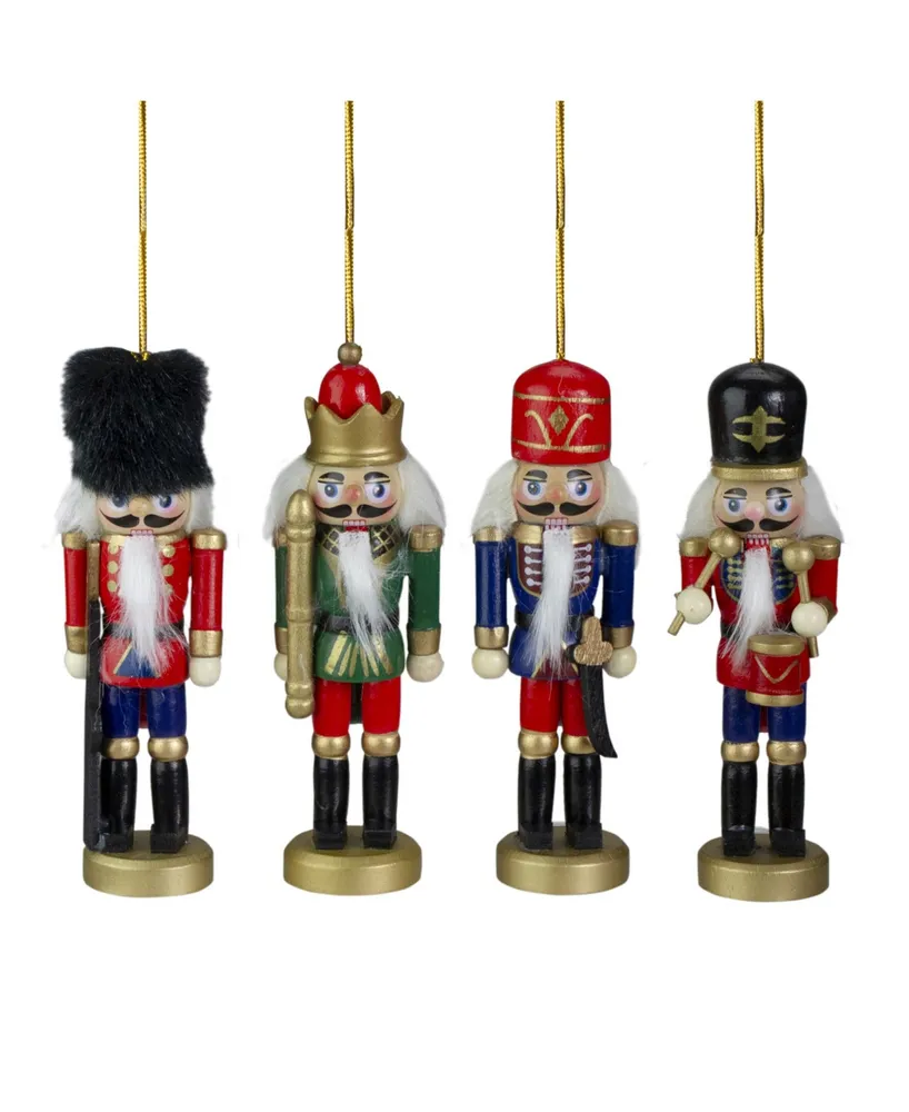 Northlight Assorted Classic Nutcracker Ornaments, Set of 4