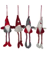 Northlight Plush Gnome Christmas Ornaments