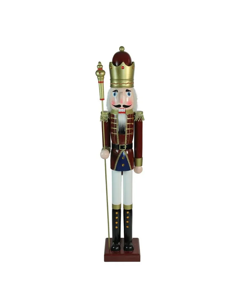 Northlight Wooden Christmas Nutcracker King with Scepter