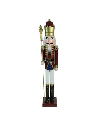 Northlight Wooden Christmas Nutcracker King with Scepter