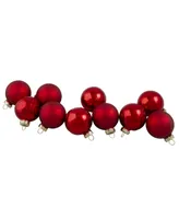 Northlight 10 Count 2-Finish Glass Christmas Ball Ornaments 1.75" 45Mm