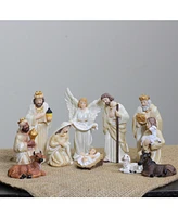 Northlight Glitte Ivory and Cream Christmas Nativity Figure Set