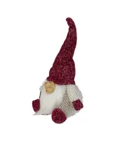 Northlight Chubby Smiling Gnome Plush Table top Christmas Figure
