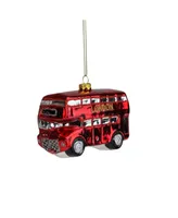 Northlight Double Decker "London" Tour Bus Christmas Glass Ornament