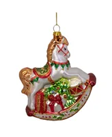 Northlight Traditional Rocking Horse with Gifts Christmas Ornament