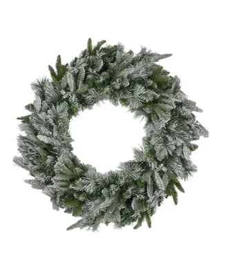 Northlight Unlit Flocked Mixed Colorado Pine Artificial Christmas Wreath