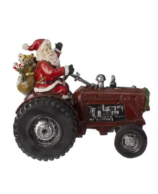 Northlight Rustic Santa Claus on Tractor Tabletop Christmas Figure