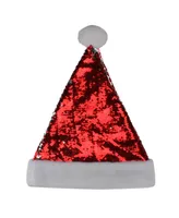 Northlight Reversible Sequined Christmas Santa Hat with Faux Fur Cuff