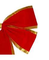 Northlight 4-Loop Velveteen Christmas Bow with Trim