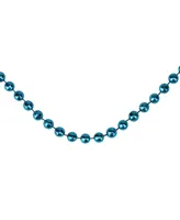 Northlight Teal Shiny Metallic Faceted Beaded Christmas Garland