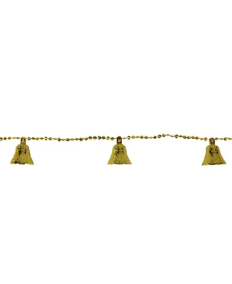 Northlight Unlit Northlight Unlit Shiny Gold Tone Bell Beaded Artificial Christmas Garland Set