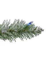 Northlight Pre-Lit Flocked Pine Artificial Christmas Garland-Multi Lights