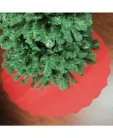 Northlight Cardinal Scalloped Edge Round Christmas Tree Skirt