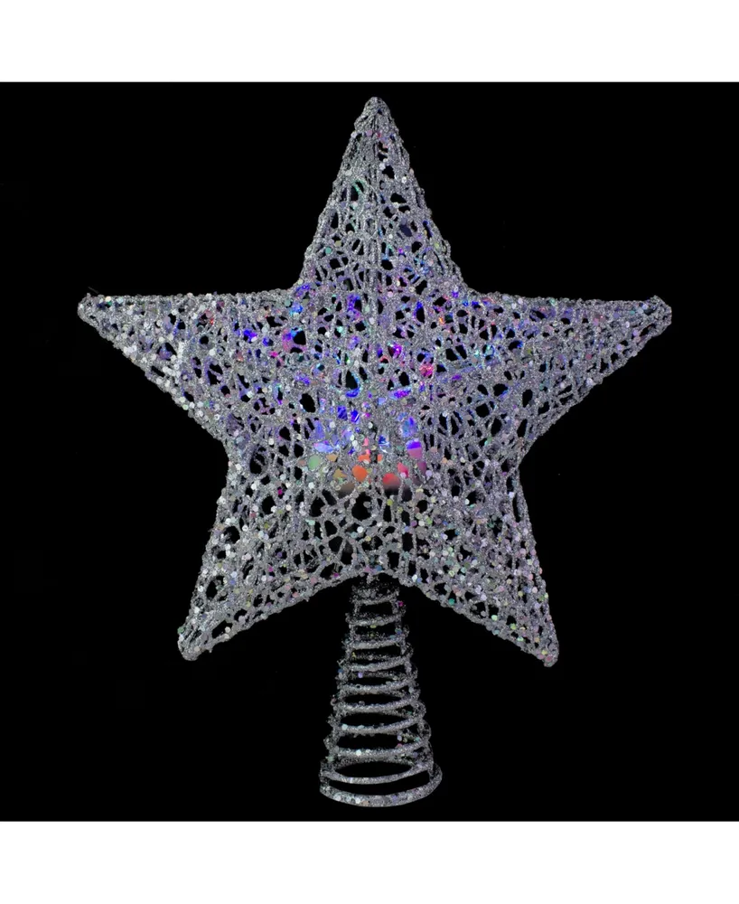Northlight Lighted Star with Rotating Projector Christmas Tree Topper