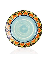 Elama Zen Mozaik 16 Piece Luxurious Stoneware Dinnerware Set
