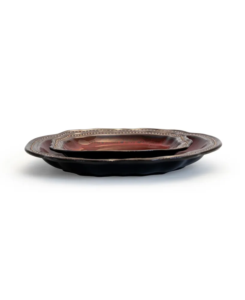 Elama Regency 16 Piece Luxurious Stoneware Dinnerware Set