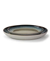 Elama Modern Dot 16 Piece Luxurious Stoneware Dinnerware Set