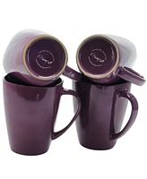 Elama Mulberry Stoneware Mugs, Set of 6