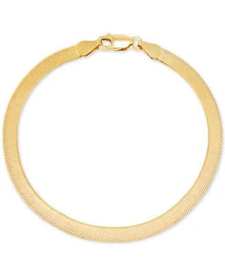 Giani Bernini Herringbone Link Chain Bracelet 18k Gold-Plated Sterling Silver, Created for Macy's