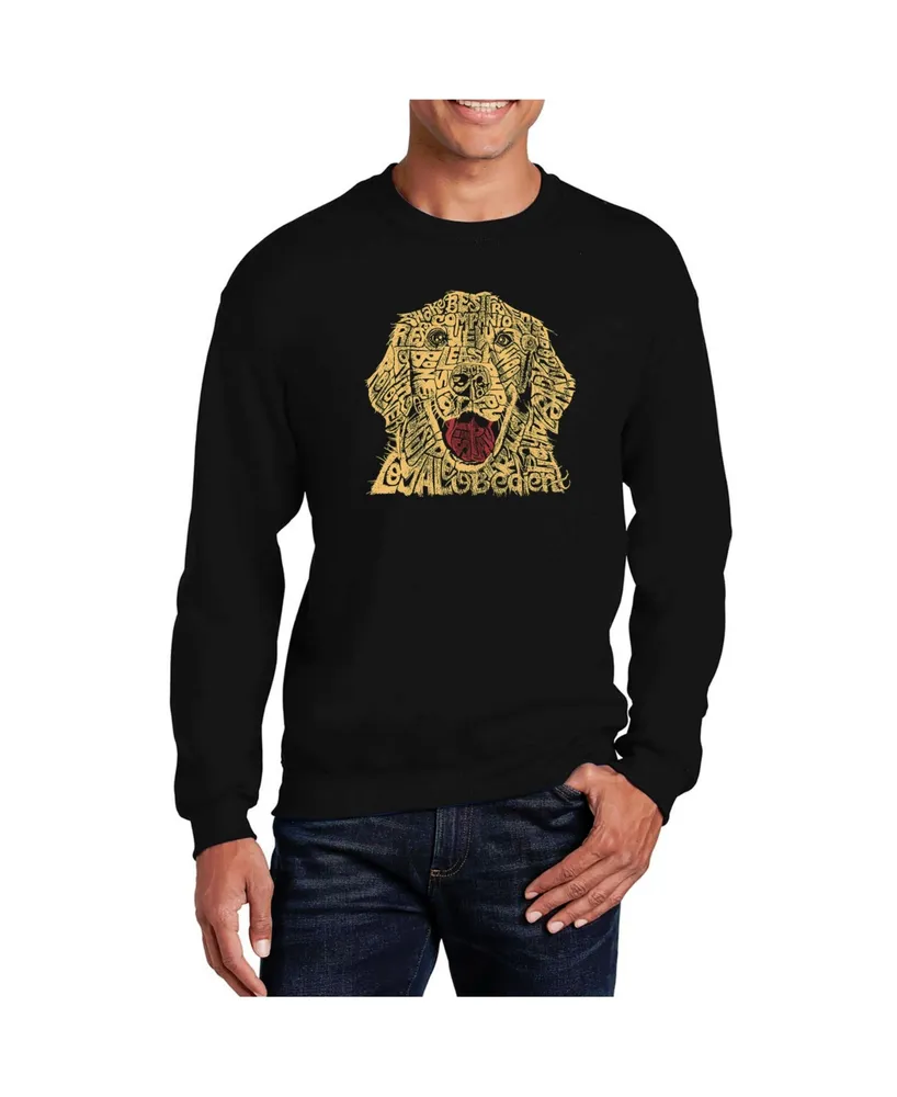 La Pop Art Men's Word Dog Crewneck Sweatshirt