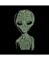 La Pop Art Men's Word Alien Crewneck Sweatshirt