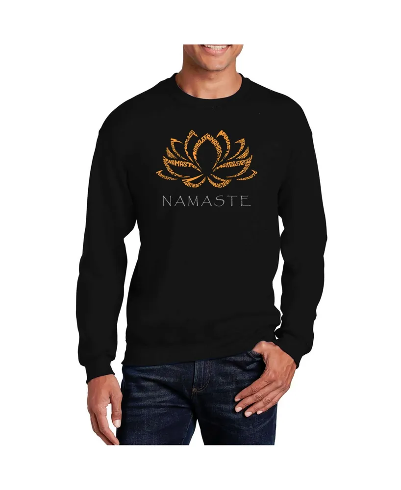 La Pop Art Men's Word Namaste Crewneck Sweatshirt