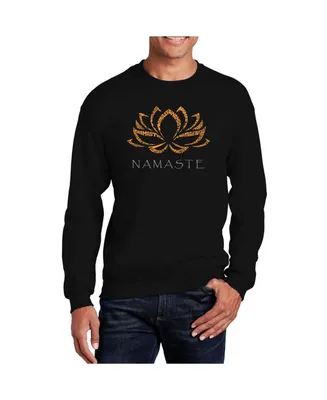 La Pop Art Men's Word Namaste Crewneck Sweatshirt