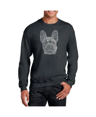 La Pop Art Men's Word French Bulldog Crewneck Sweatshirt