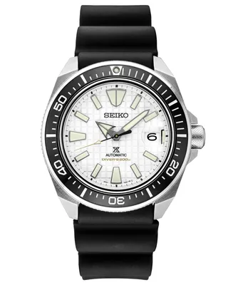 Seiko Men's Automatic Prospex Black Silicone Strap Watch 44mm