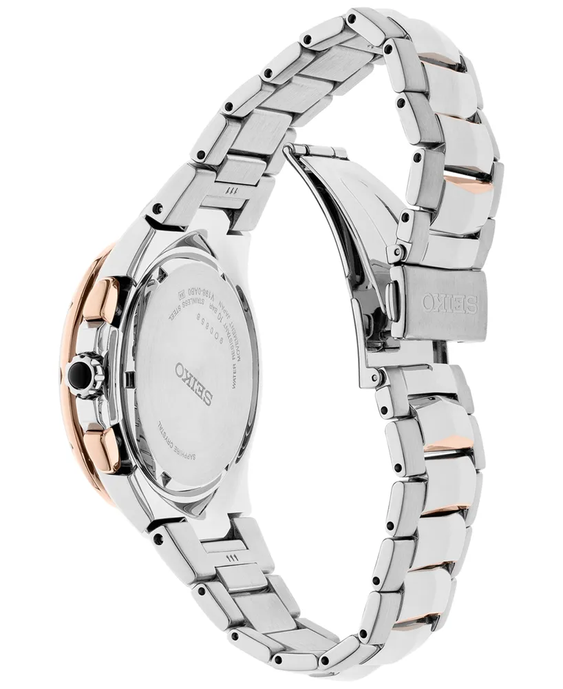 Seiko Men's Chronograph Coutura Solar Two-Tone Stainless Steel Bracelet Watch 44mm