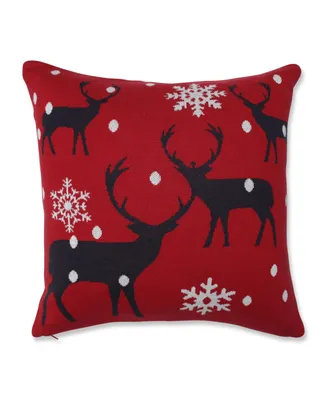 Pillow Perfect Bucks in Snow Throw Pillow, 18" L x 18" W