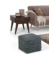 Simpli Home Fredrik Square Pouf