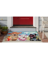 Liora Manne' Frontporch Sassy Lassies Multi 2'6" x 4' Outdoor Area Rug