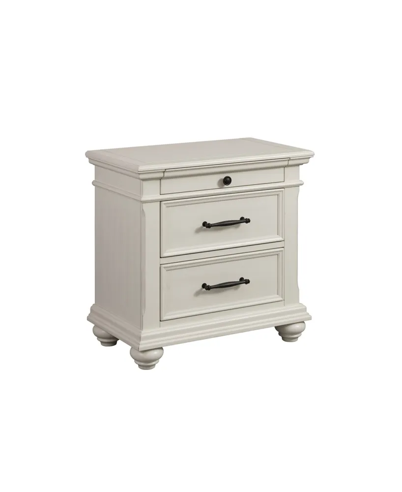 Picket House Furnishings Brooks 3-Drawer Nightstand with Usb Ports