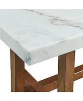 Picket House Furnishings Meyers Marble Square End Table