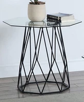 Trystance Glass Top End Table