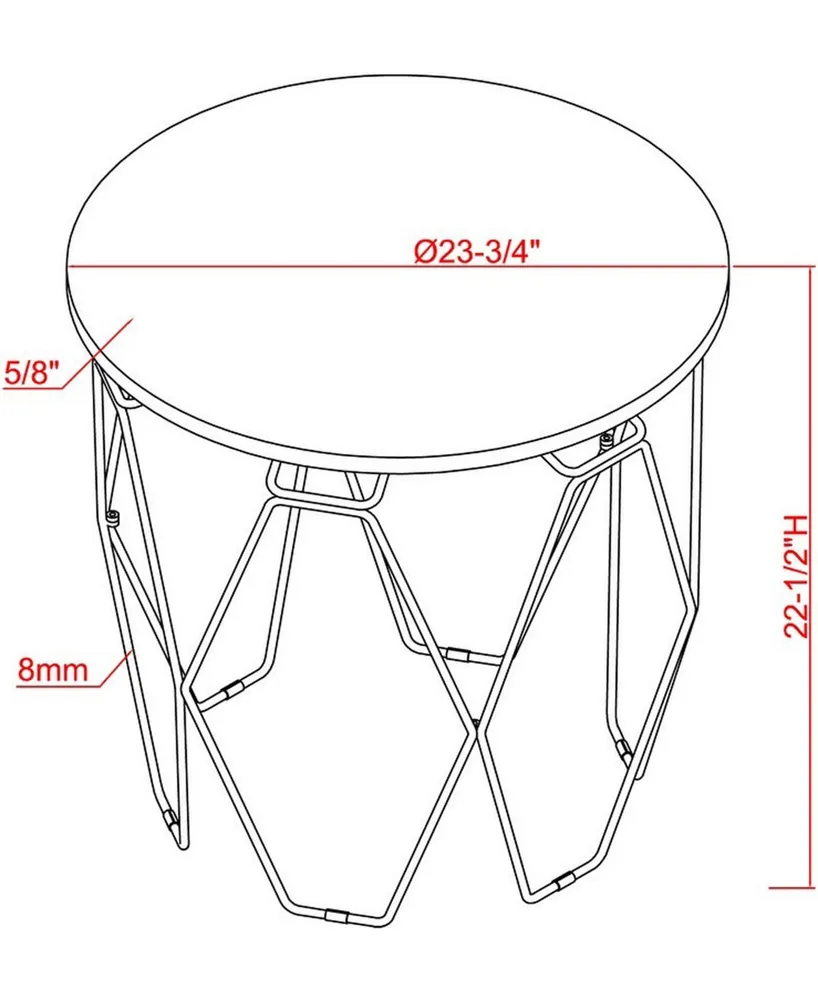 Biancah Round End Table