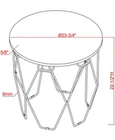 Biancah Round End Table