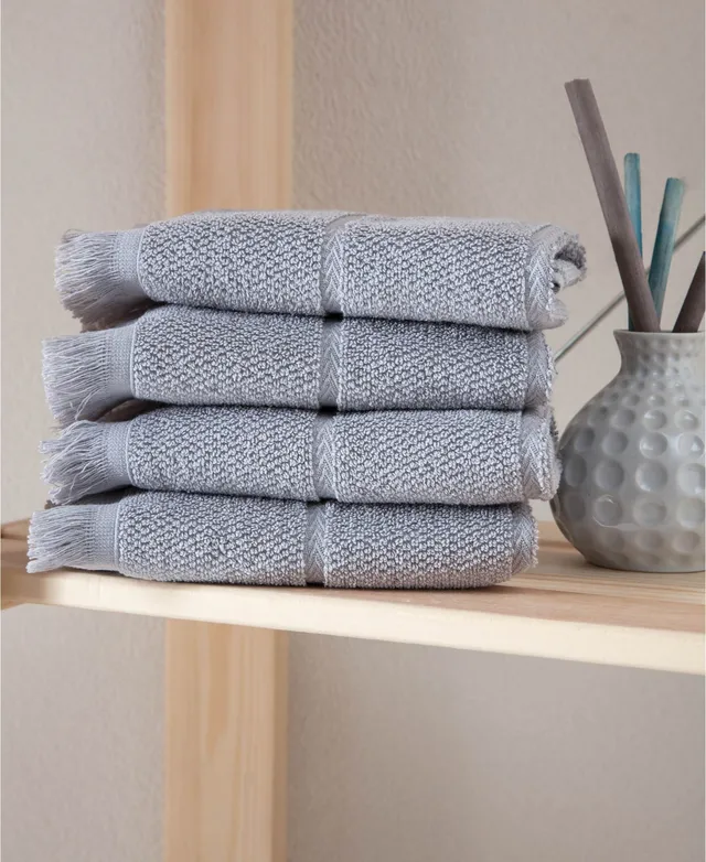 Ozan Premium Home Sorano Collection Hand Towels 4-Pack - White