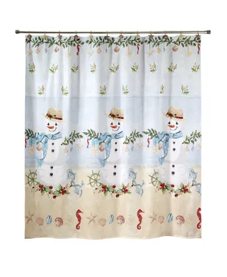 Avanti Coastal Snowman Printed Shower Curtain, 72" x 72"