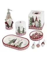 Avanti Christmas Gnomes Holiday Resin Bath Accessories