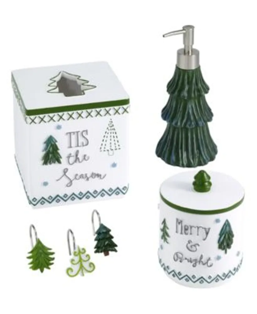 Avanti Christmas Trees Holiday Resin Bath Accessories