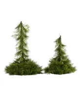 Nearly Natural Table Top or Hanging Artificial Christmas Decor, Set of 2