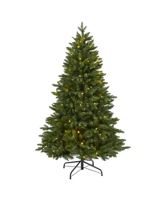 Nearly Natural New Hampshire Fir Artificial Christmas Tree with 150 Led Lights