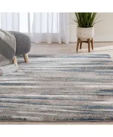 Portland Textiles Urban Exposure Shamoli Blue 5' x 7'6" Area Rug