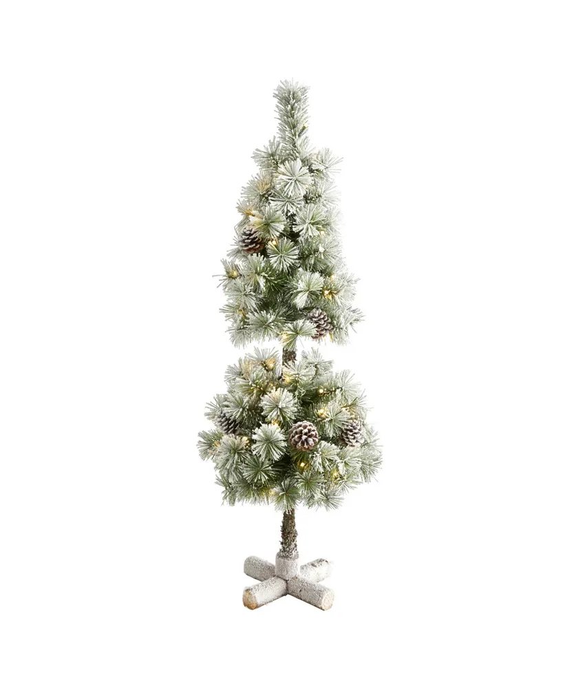 Nearly Natural 5 Foot Pine With Pine Cones And Berries And 150 Clear Led  Lights Pre-Lit Christmas Tree, Color: Green - JCPenney