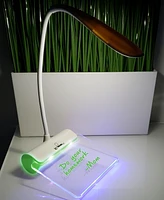 Linsay Smart Lamp with Led Message Notepad and 2 Usb Slot charging port - Green